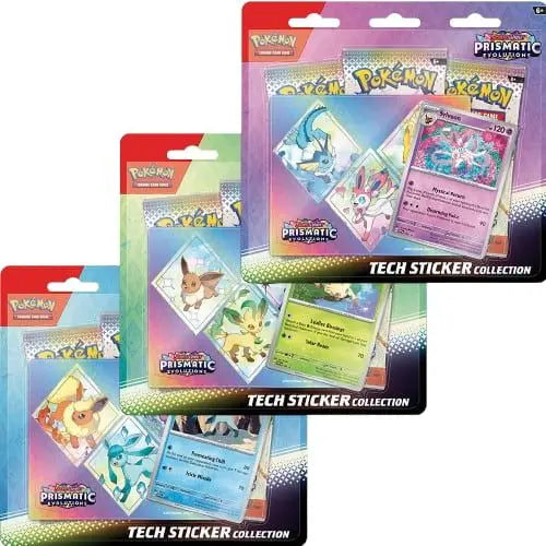Pokemon Scarlet & Violet: Prismatic Evolution - Tech sticker collection set of 3 (Pre Order)