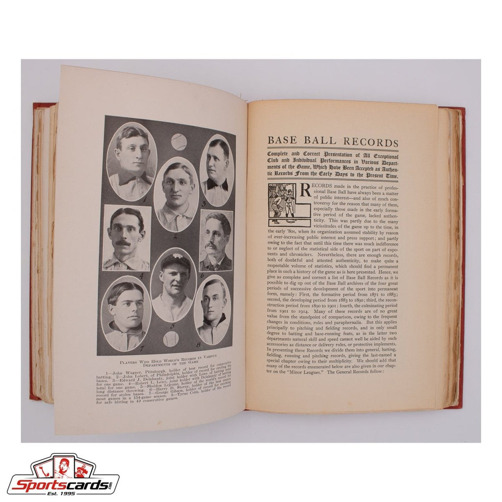 1914 Richter's History and Records of Base Ball Hardcover Book - Extremely Rare