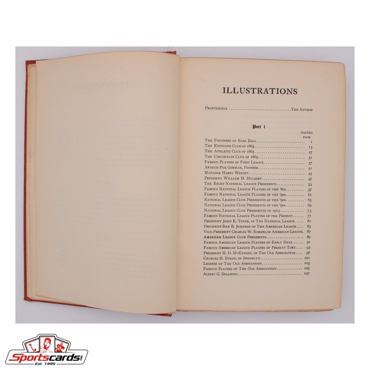 1914 Richter's History and Records of Base Ball Hardcover Book - Extremely Rare