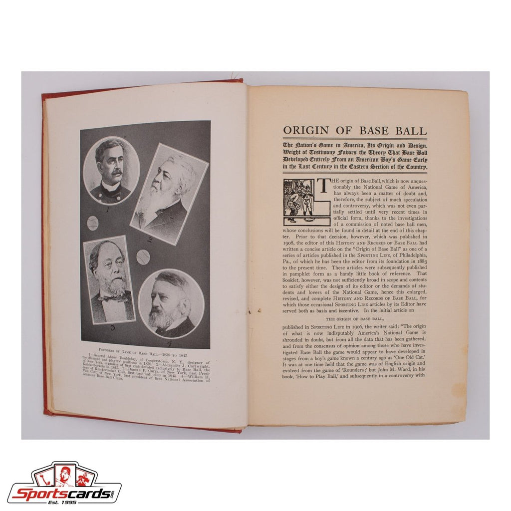 1914 Richter's History and Records of Base Ball Hardcover Book - Extremely Rare
