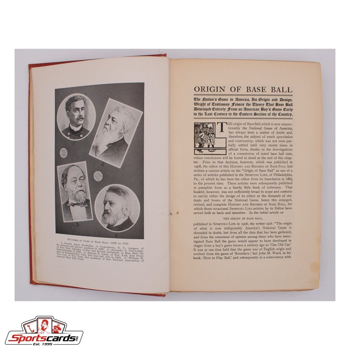 1914 Richter's History and Records of Base Ball Hardcover Book - Extremely Rare