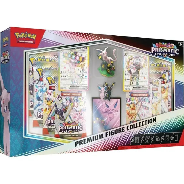 Pokémon-Sammelkartenspiel: Karmesin & Purpur – Prismatic Evolutions Premium-Figurensammlung