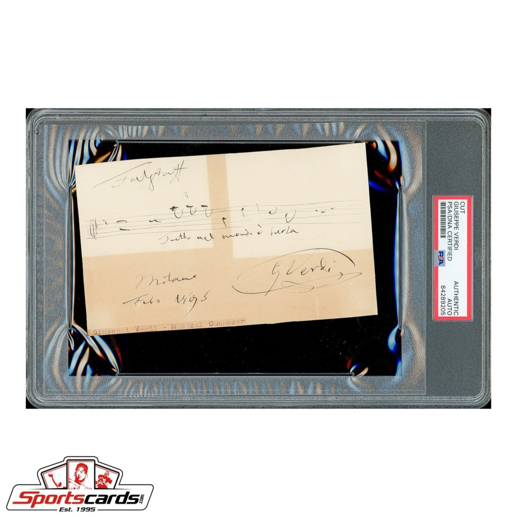 RARE Giuseppe Verdi Signed Autographed Falstaff AMQS - PSA/DNA
