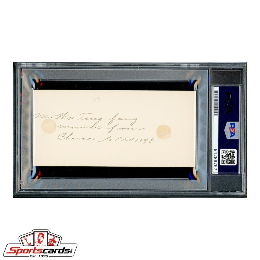 Chinese Premier Wu Tingfang Signed Autographed Card - PSA/DNA