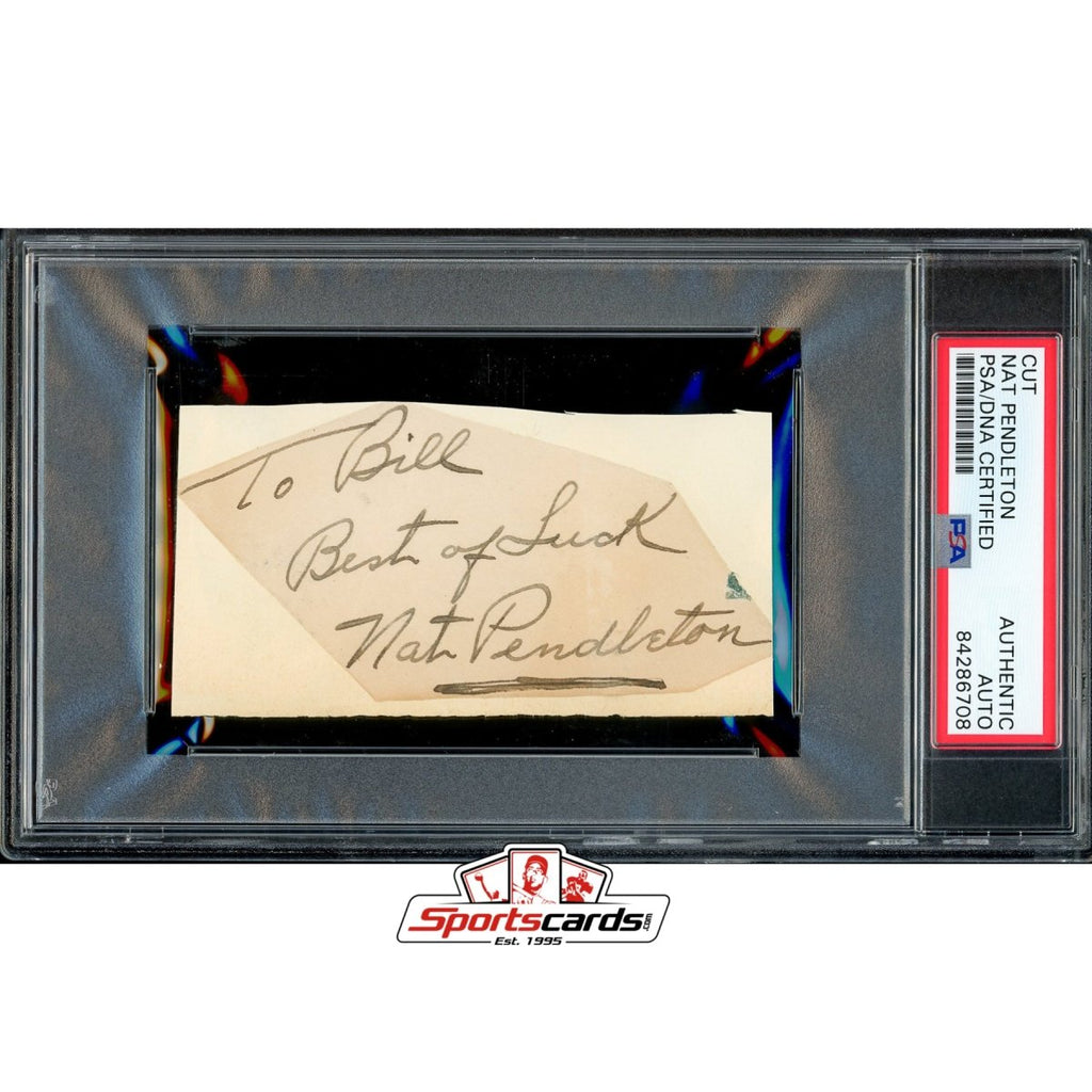 Nat Pendleton (d.1967) Signed Cut Autograph PSA/DNA