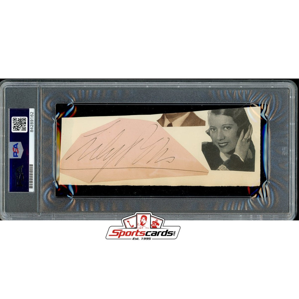 Robert Gleckler & Lily Pons Signed Cut Autograph PSA/DNA