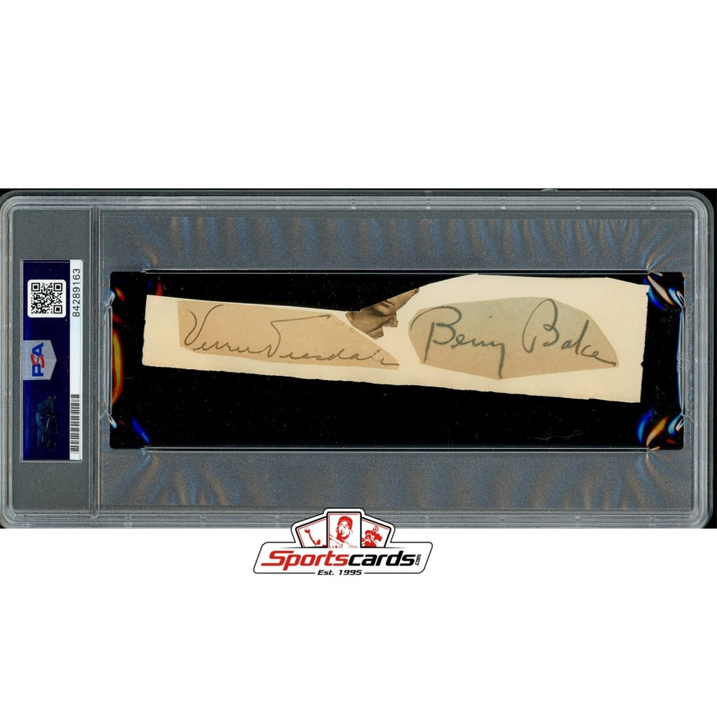 Barbara Bennett & Benny Baker Signed Cut Autograph PSA/DNA