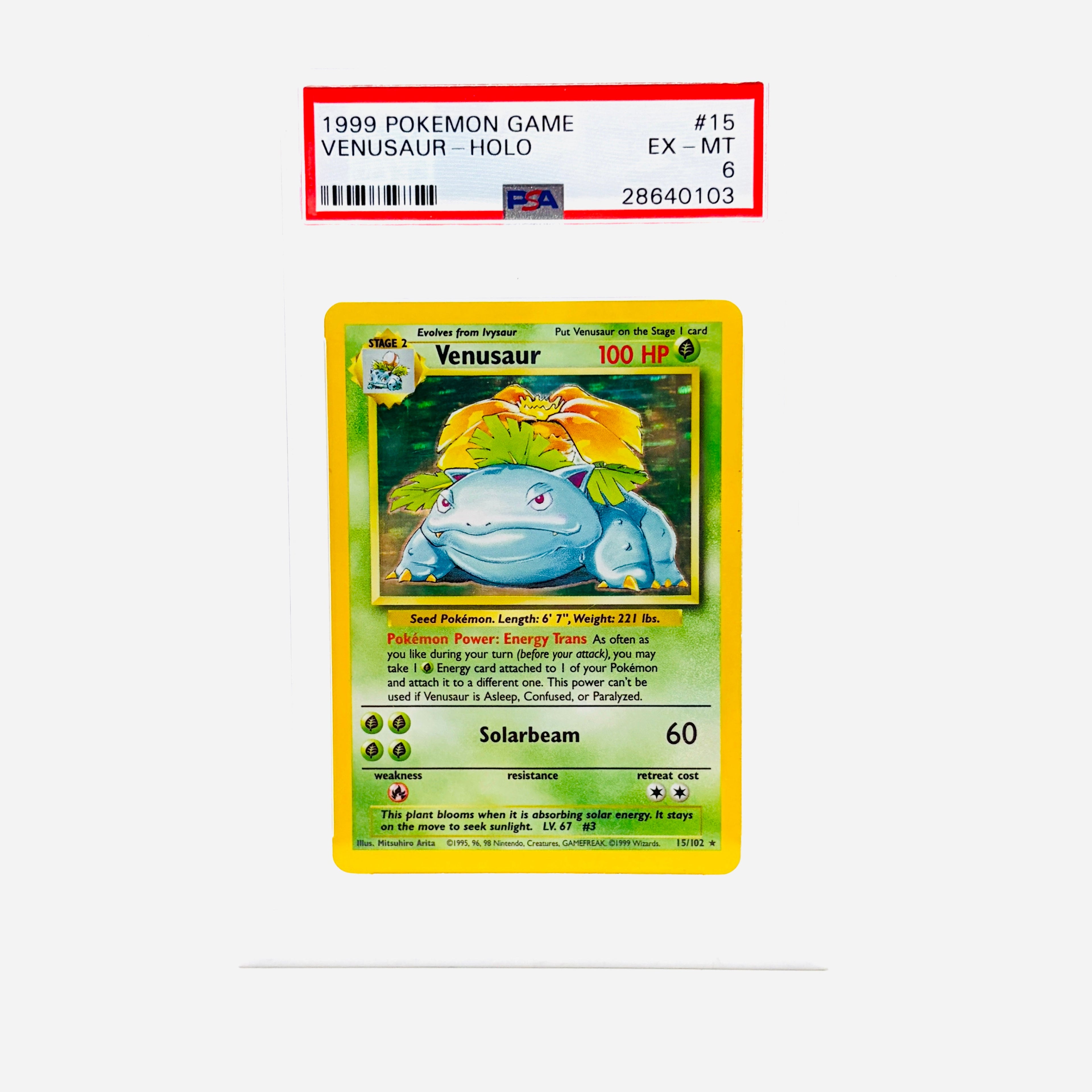 PSA 6 Venusaur Holofoil - 1999 Pokemon Base Set Unlimited