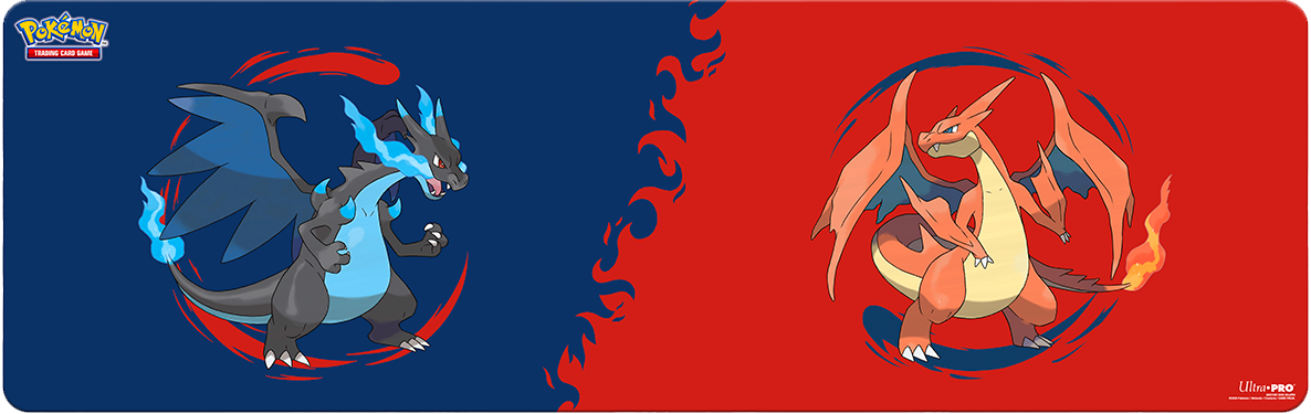 Ultra Pro - Playmat - Pokemon - Mega Charizard X and Mega Charizard Y - 8ft Table Mat