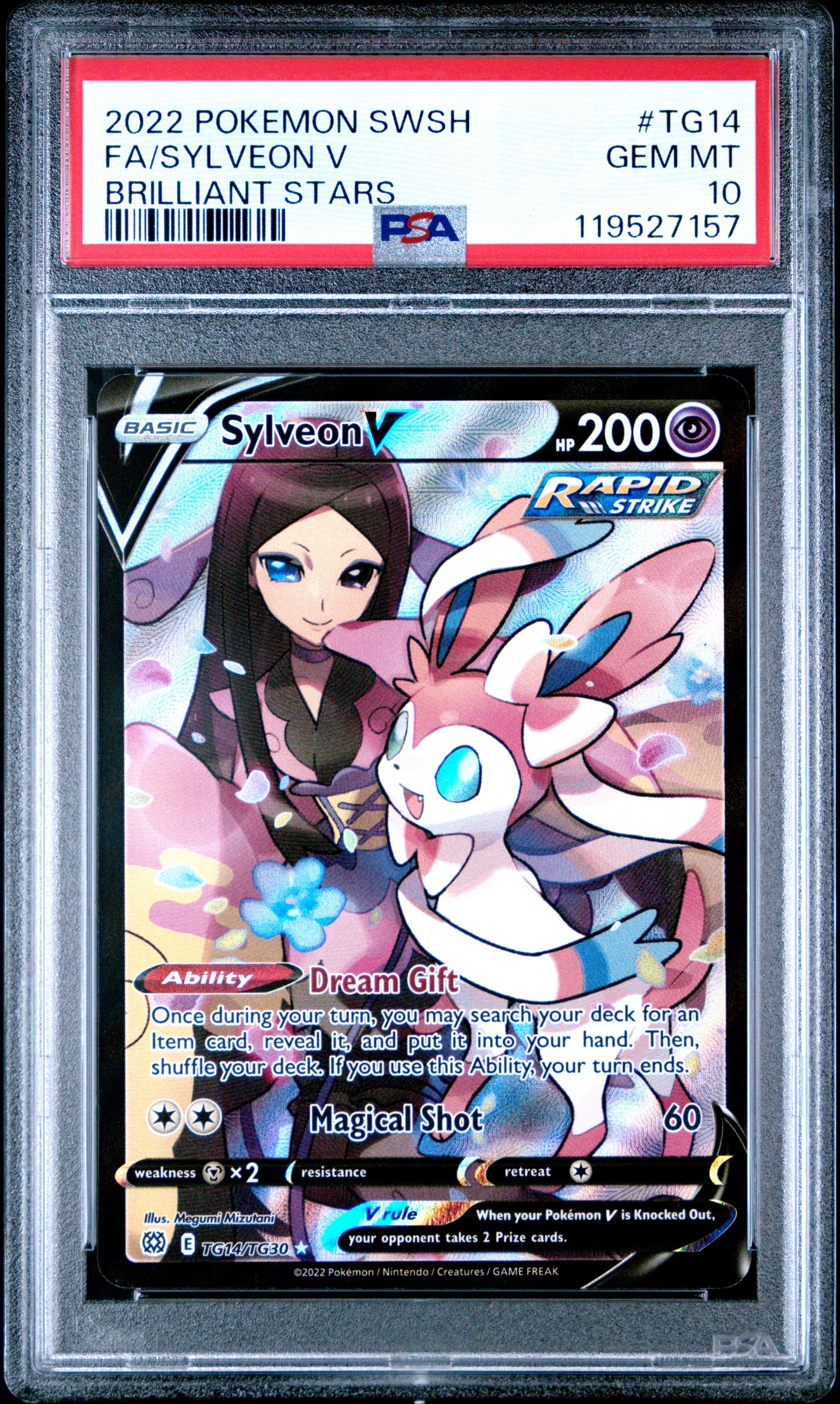 FA/SYLVEON V BRILLIANT STARS 2022 POKEMON SWORD & SHIELD BRILLIANT STARS PSA GEM MT 10