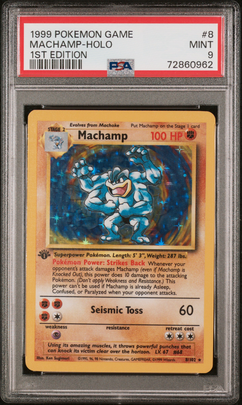 PSA 9 MACHAMP-HOLO 1ST EDITION