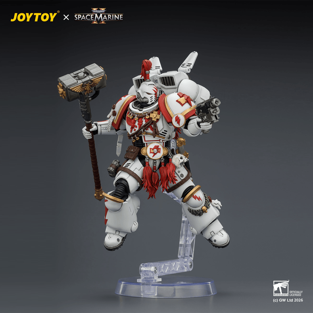 Game Edition White Scars Assault Intercessor Champion with Thunder Hammer and Bolt Pistol