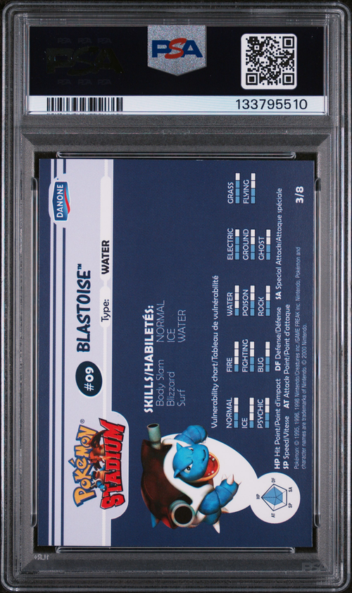 PSA 9 BLASTOISE STADIUM TIP-SHINY-GOLD
