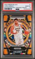 Luka Doncic 2024 Panini Prizm Black Kaleidoscopic Orange Prizm #'d 26/49 PSA 10