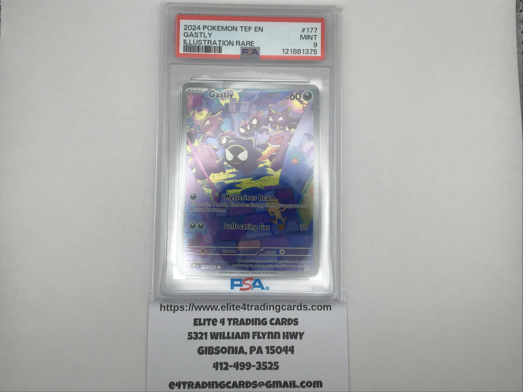 Gastly #177 Pokemon Temporal Forces (PSA 9)