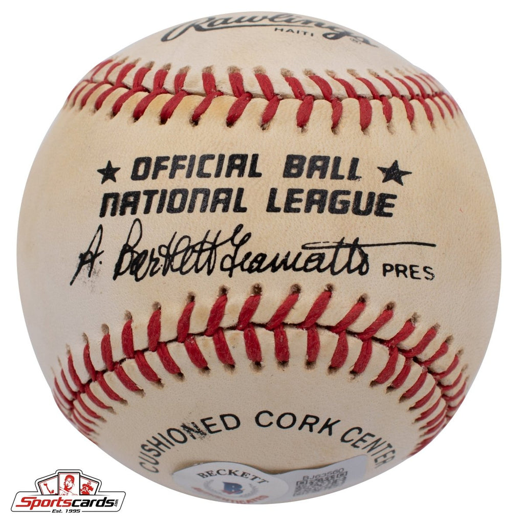 Mark Koenig (d. 1993) Single Signed Baseball 1927 NY Yankees Beckett BAS