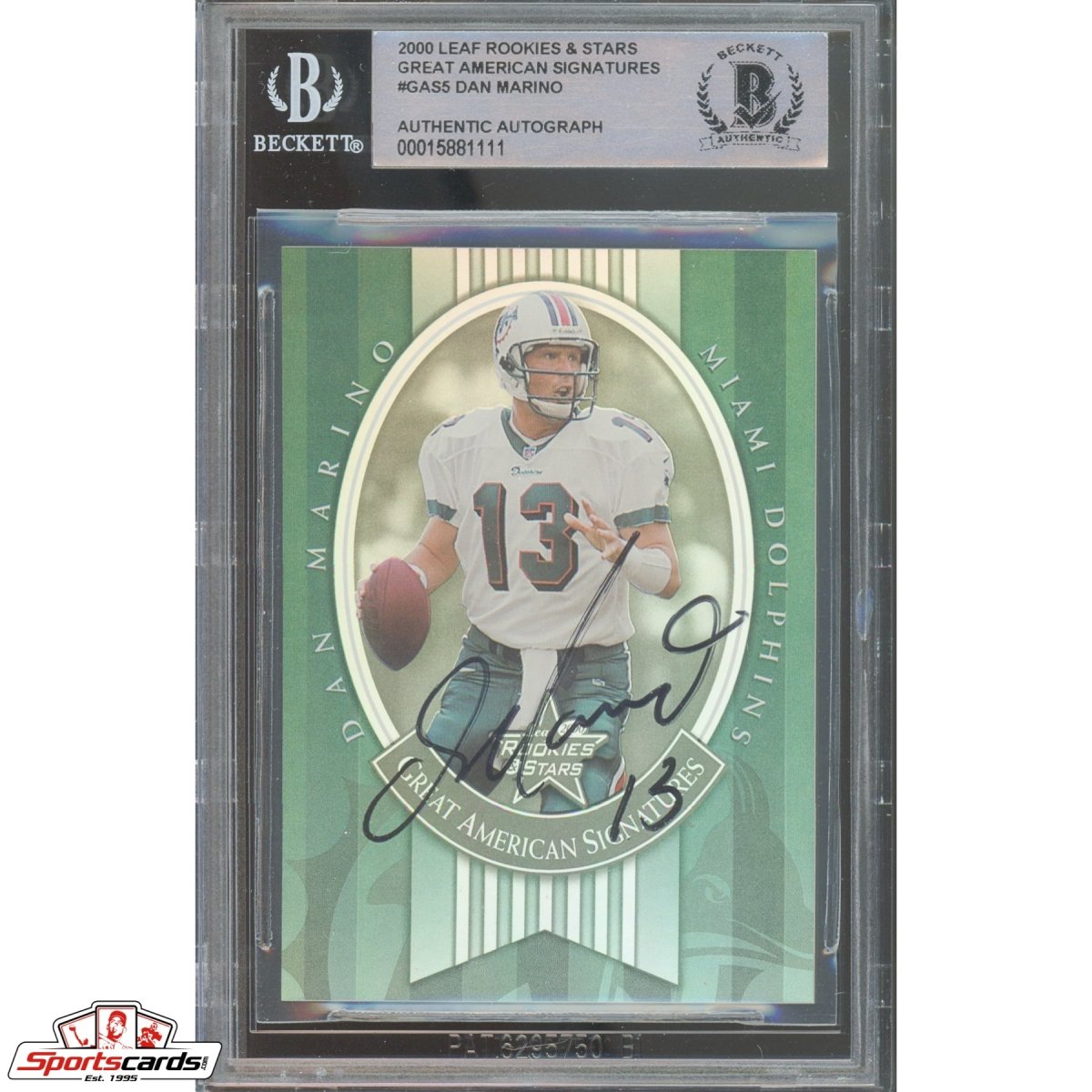 2000 Leaf R&S Great American Signatures Dan Marino #GAS5 Auto #/100