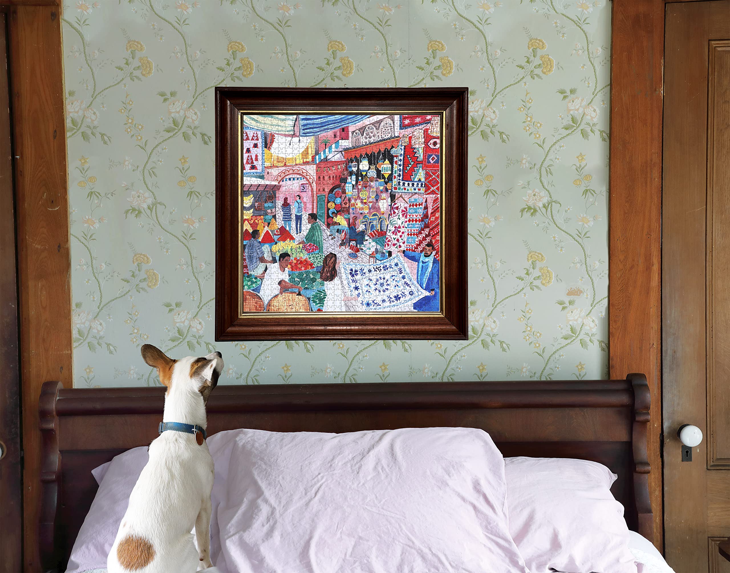 Eeboo: Piece And Love Marrakesh 1000 Piece Square Jigsaw Puzzle, Sturdy Puzzle Pieces, A Cooperative Activity With Friends And Family