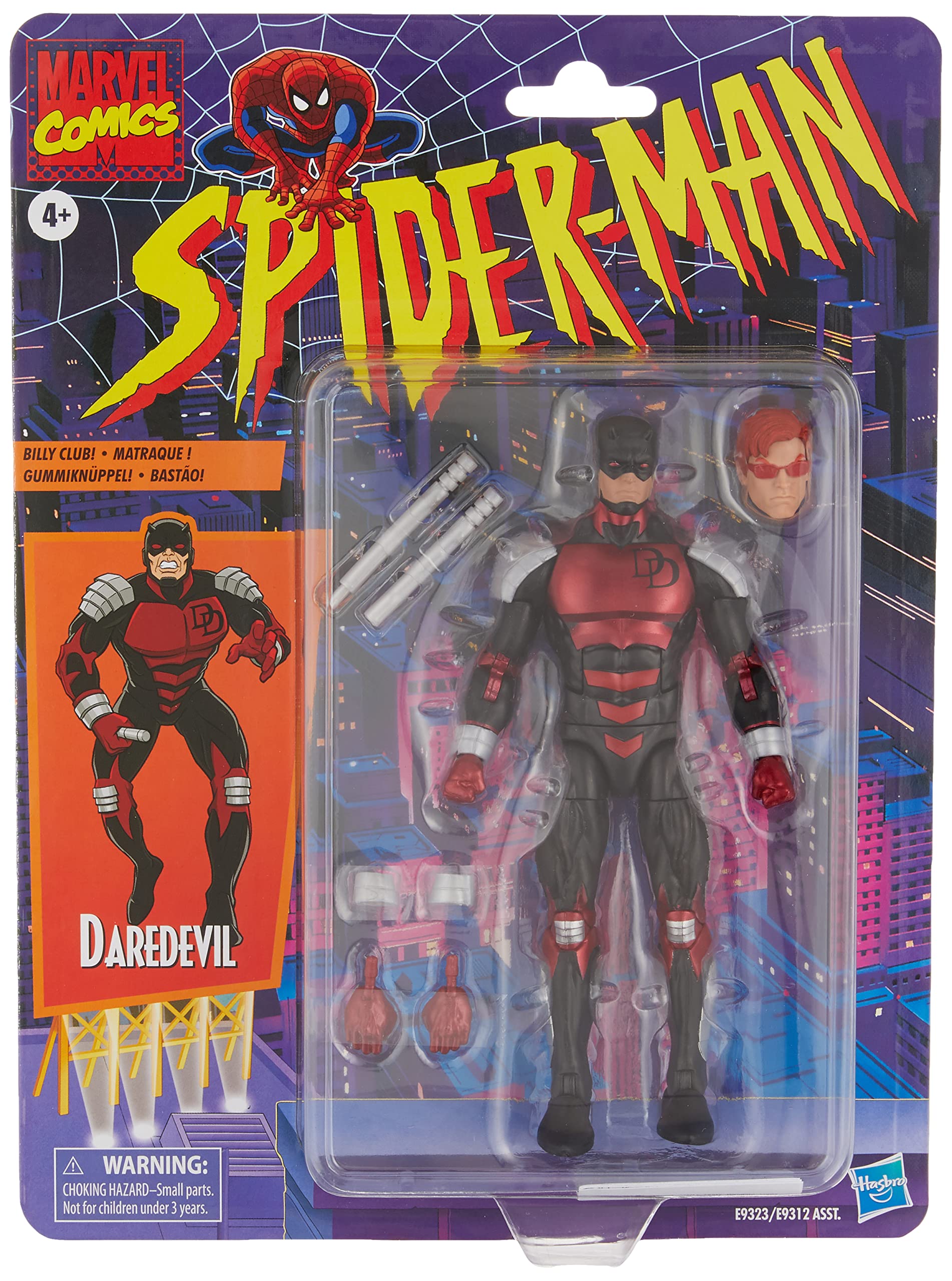 Spider-Man Hasbro Marvel Legends Series 6-Inch Collectible Daredevil Action Figure Toy Retro Collection