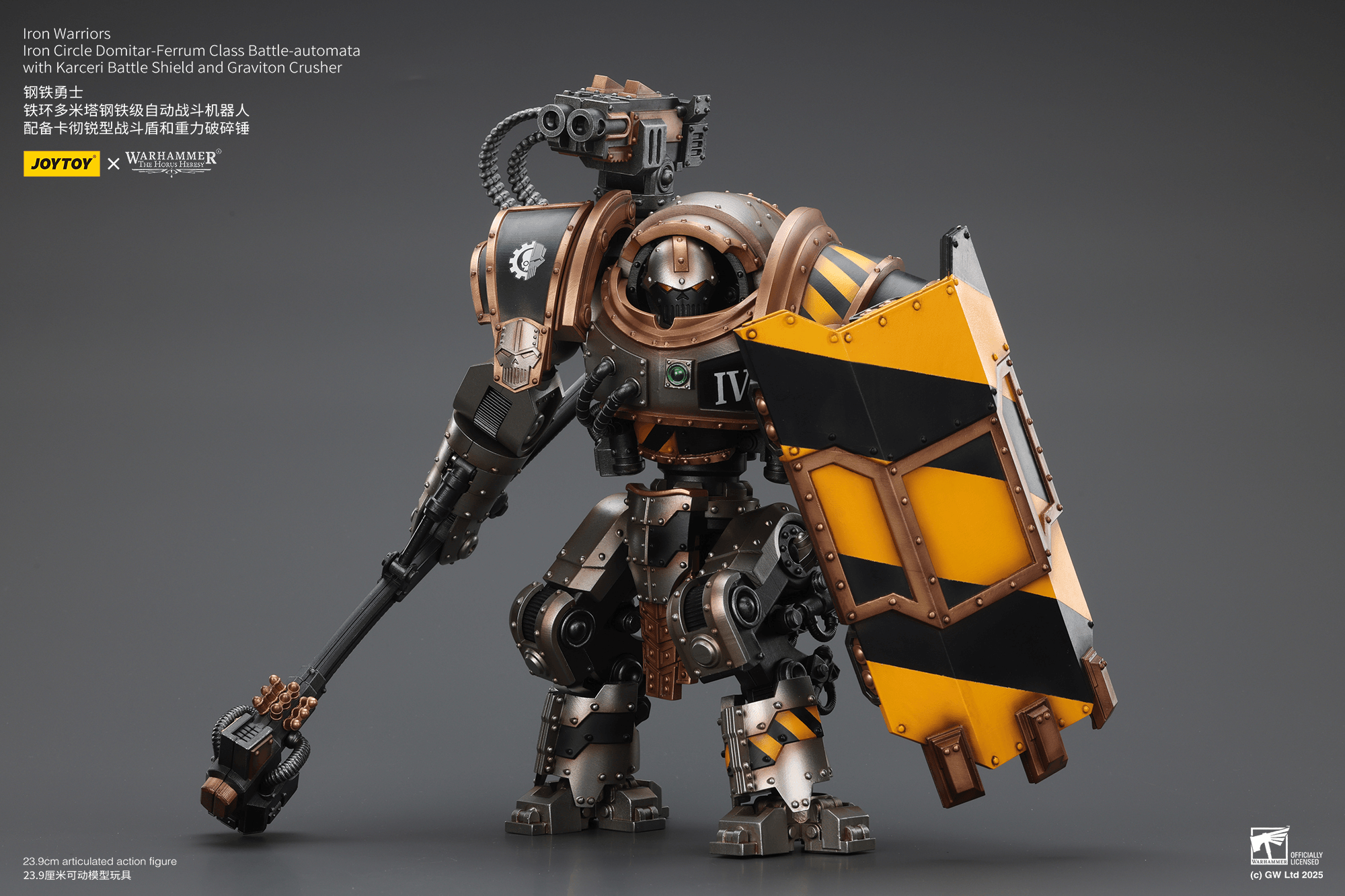Iron Warriors Iron Circle Domitar-Ferrum Class Battle-automata with Karceri Battle Shield and Graviton Crusher