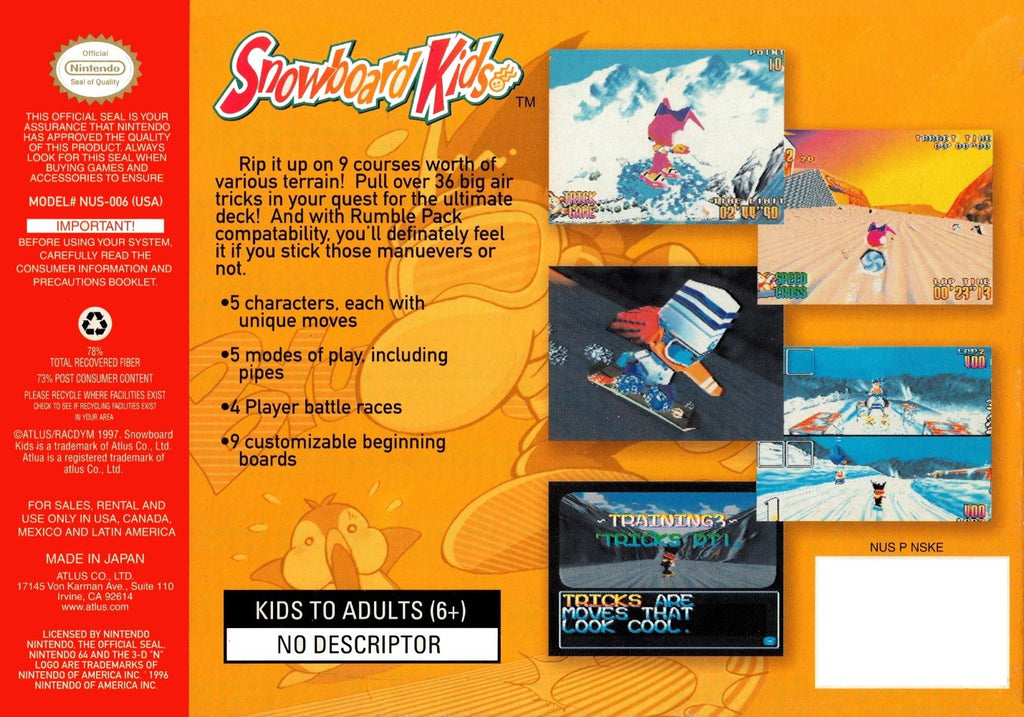 Snowboard Kids - Nintendo 64