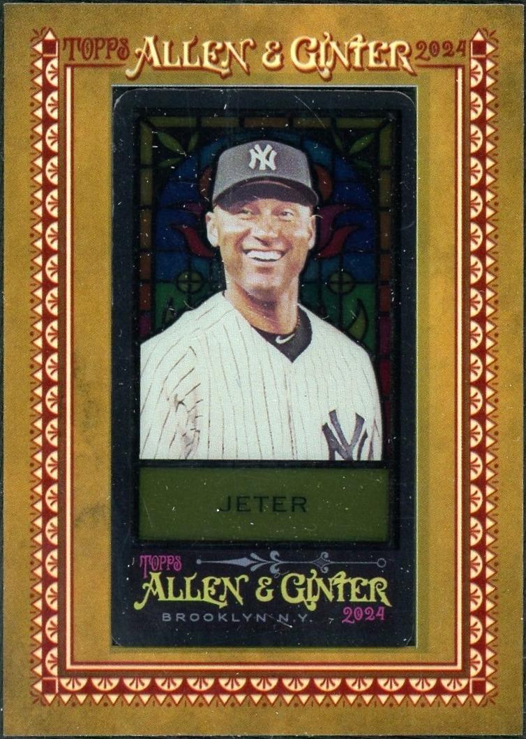 2024 Topps Allen & Ginter 175 Derek Jeter Mini Stained Glass