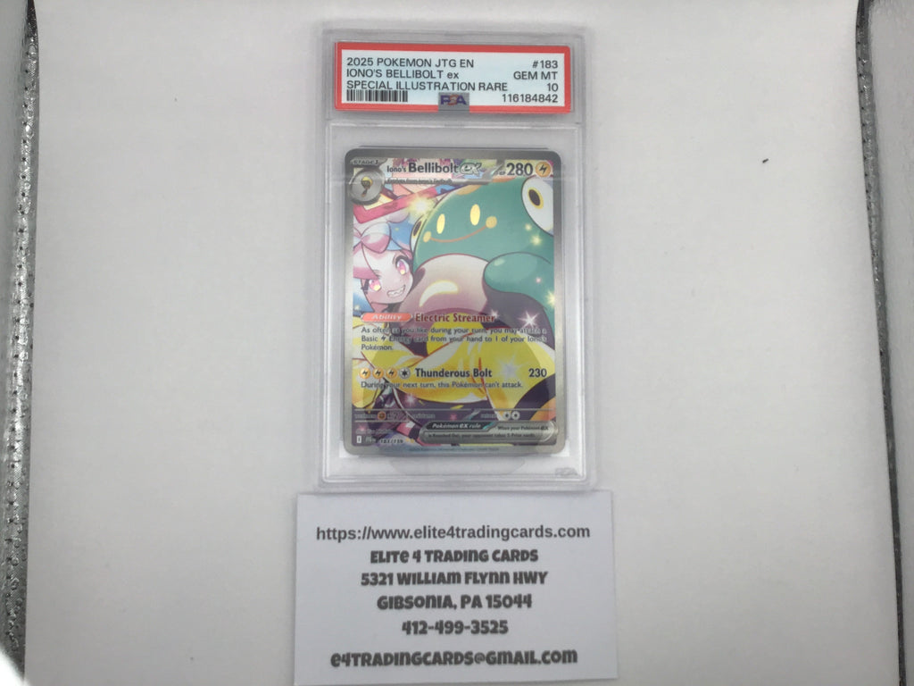 Iono's Bellibolt ex #183 Pokemon Journey Together (PSA 10)