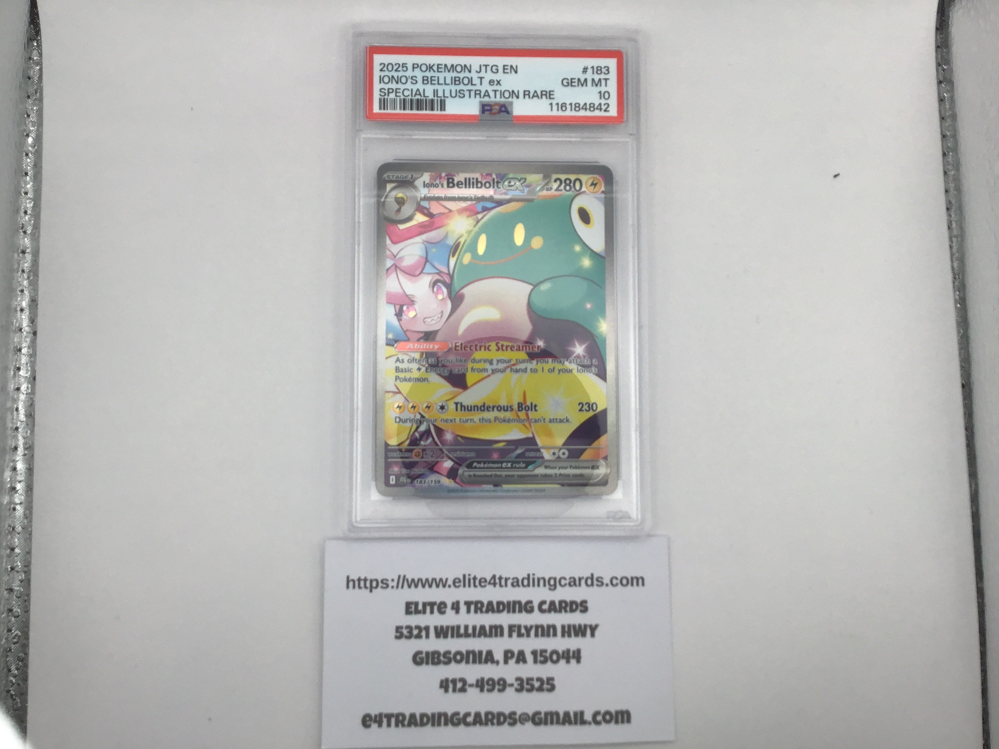 Iono's Bellibolt ex #183 Pokemon Journey Together (PSA 10)