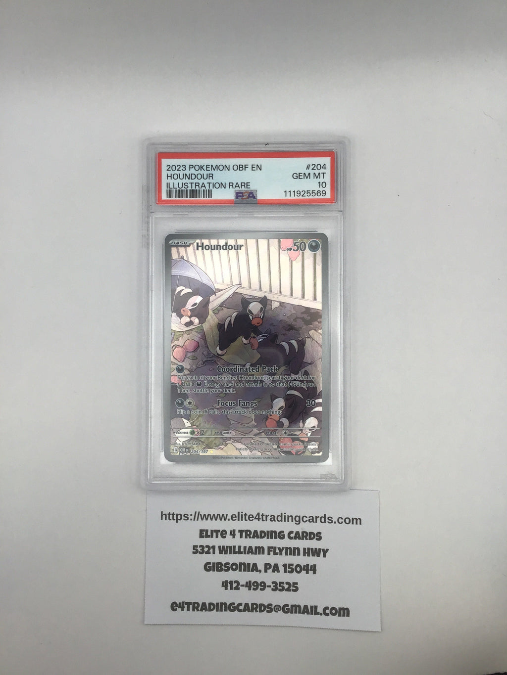 Houndour #204 Pokemon Obsidian Flames (PSA 10)