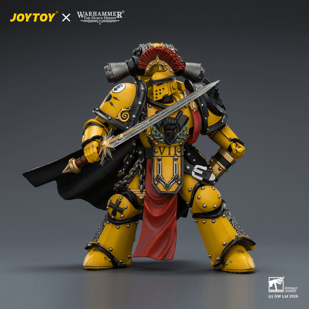 Imperial Fists Legion Praetor in Mk III Armour with Power Sword and Bolt Pistol