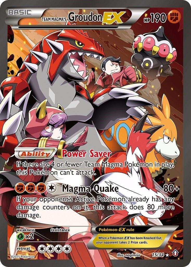 Team Magmas Groudon EX (15/34) (DCR)