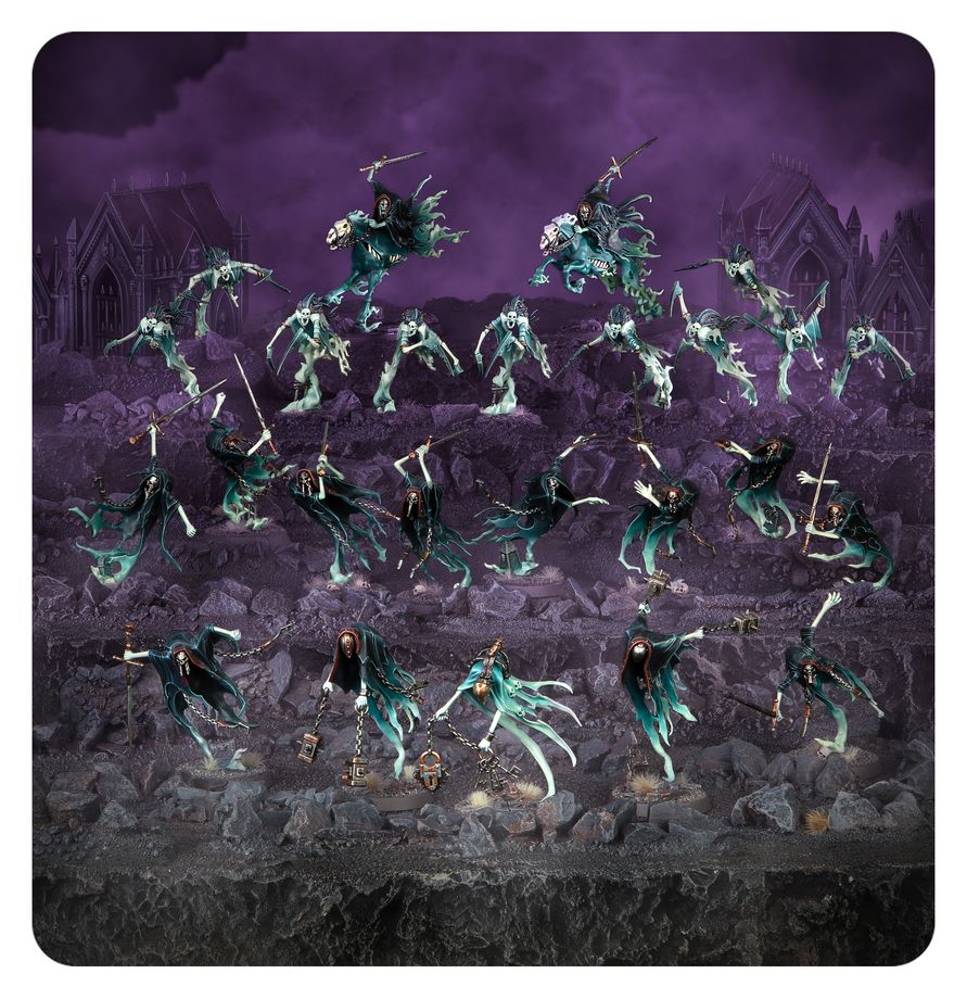 Games Workshop - Warhammer Age of Sigmar - Spearhead - Nighthaunt - Cursed Shacklehorde - 70-914