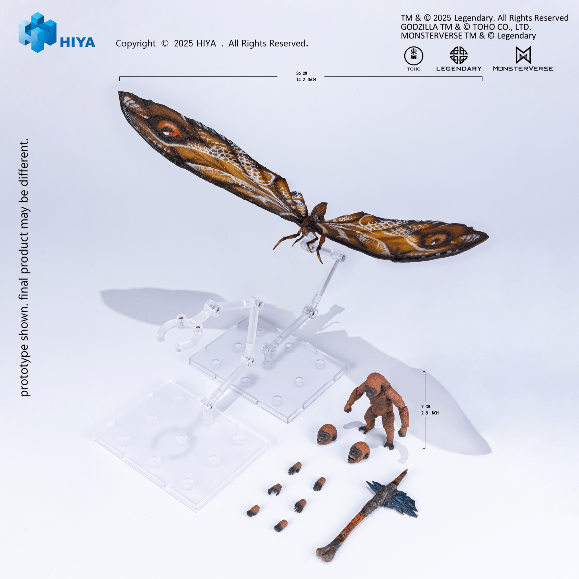 None Scale 14 Inch Godzilla x Kong The New Empire Mothra Premium Set Action Figure