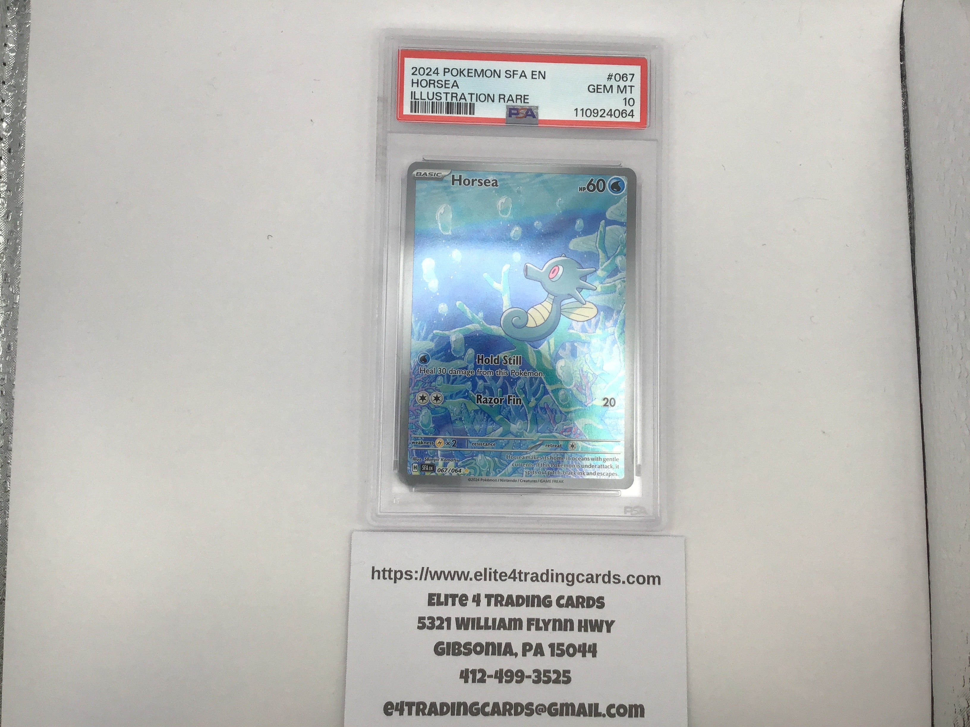 Horsea #67 Pokemon Shrouded Fable (PSA 10)