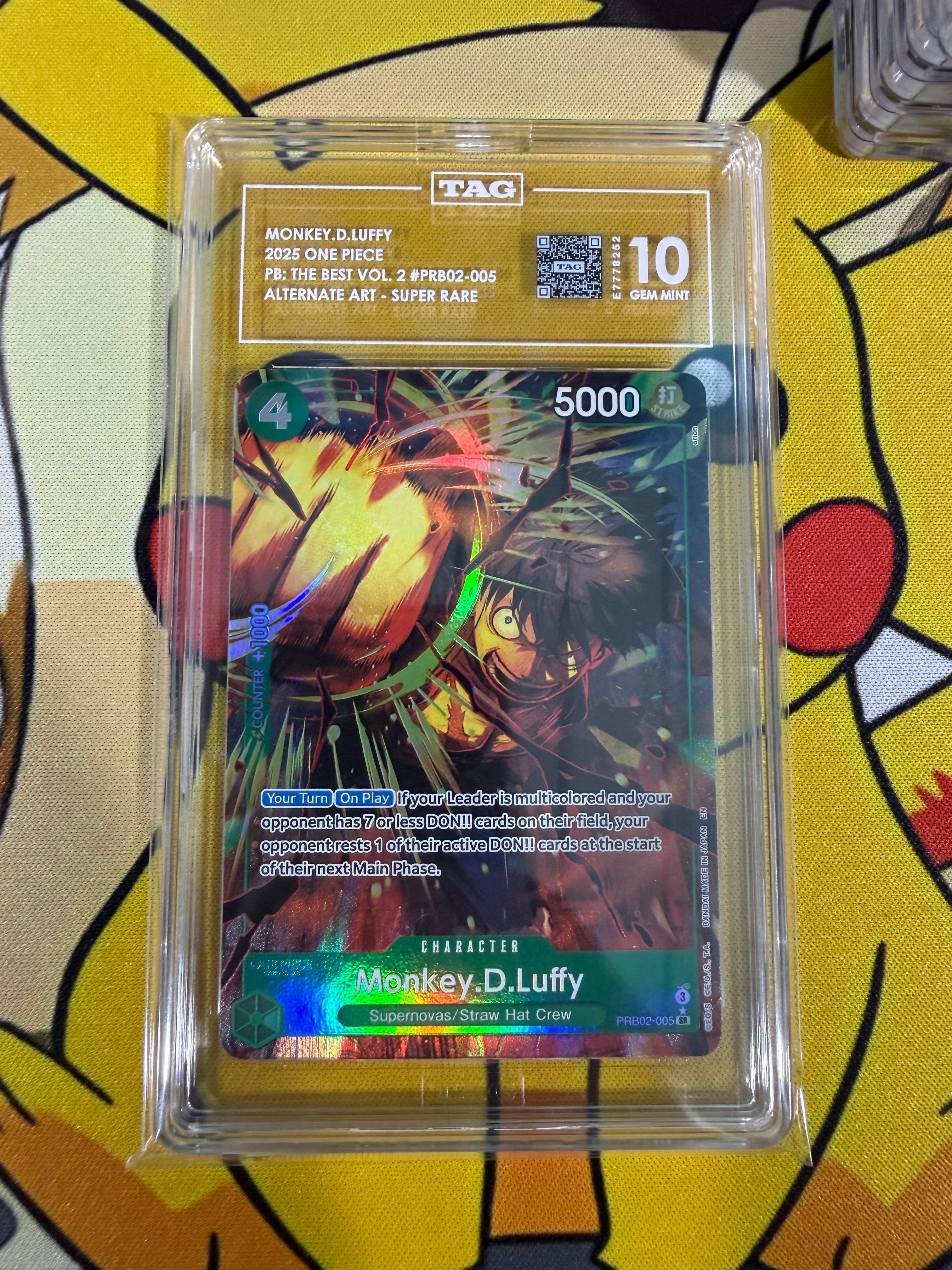TAG 10 - Monkey D Luffy - PRB02-005 - Alternate Art - The Best Vol. 2