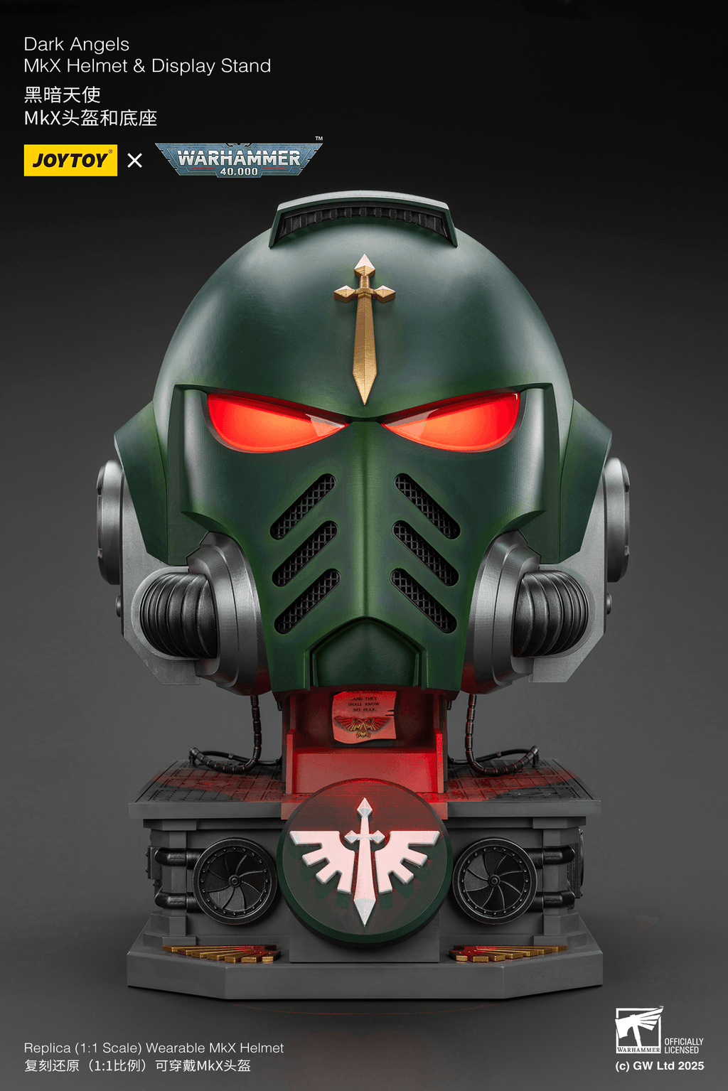 Dark Angels MkX Helmet &amp; Display Stand