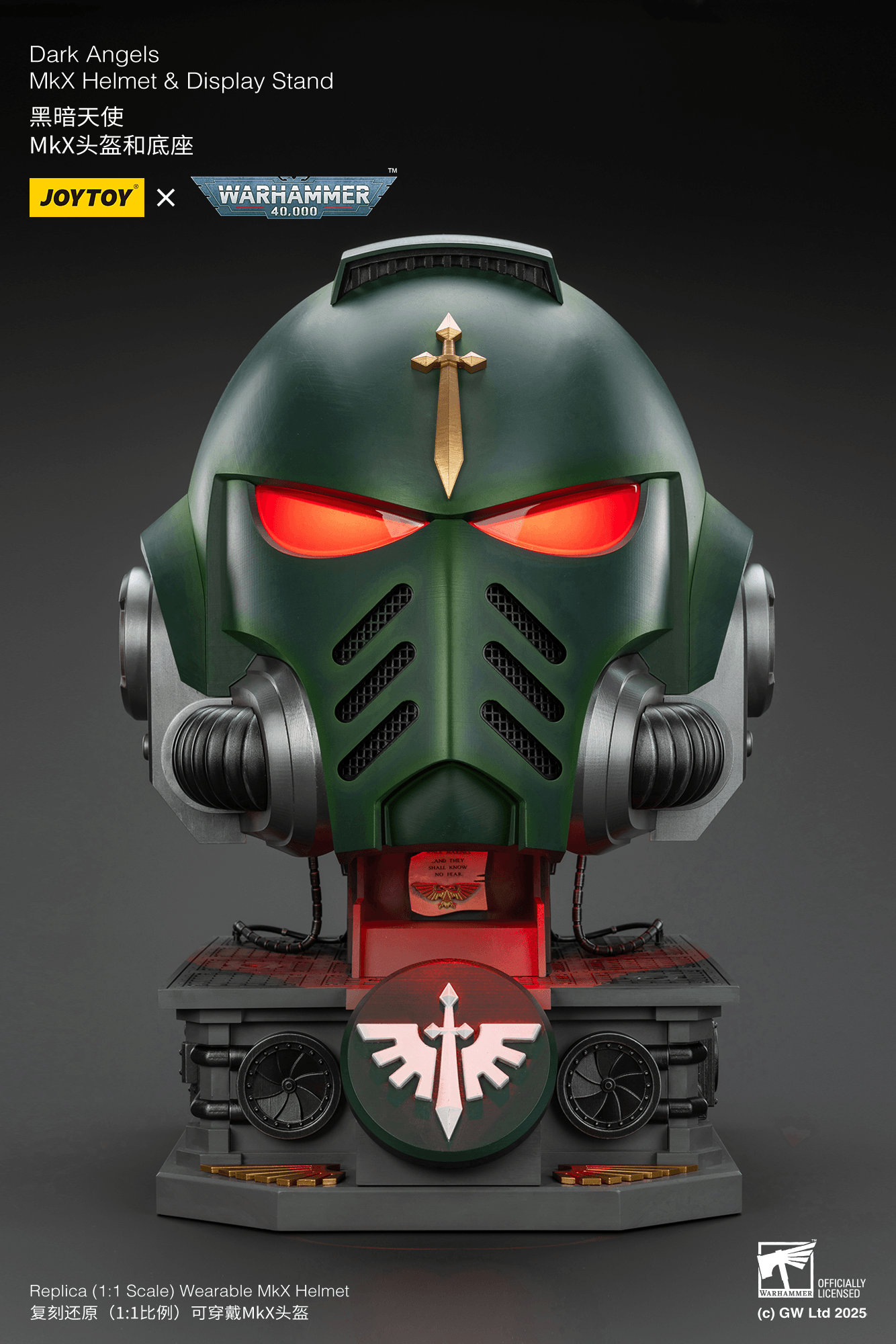 Dark Angels MkX Helmet &amp; Display Stand