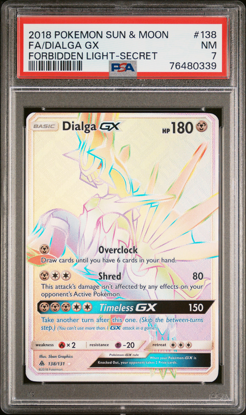 PSA 7 FA/DIALGA GX FORBIDDEN LIGHT-SECRET