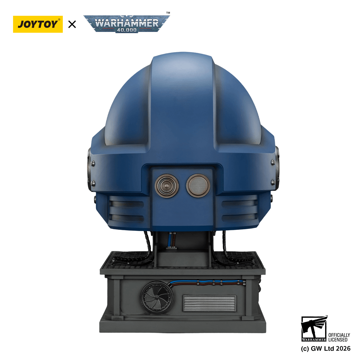 Ultramarines Captain MkX Helmet &amp; Display Stand