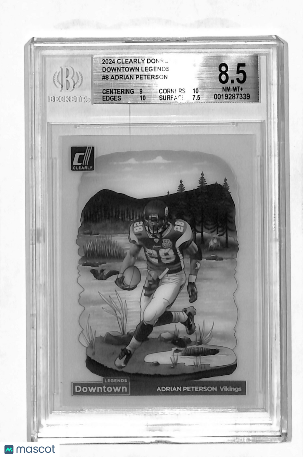 2024 Clearly Donruss Downtown Legends Adrian Peterson #8 BGS 8.5