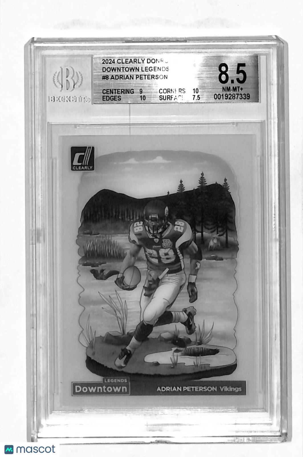 2024 Clearly Donruss Downtown Legends Adrian Peterson #8 BGS 8.5