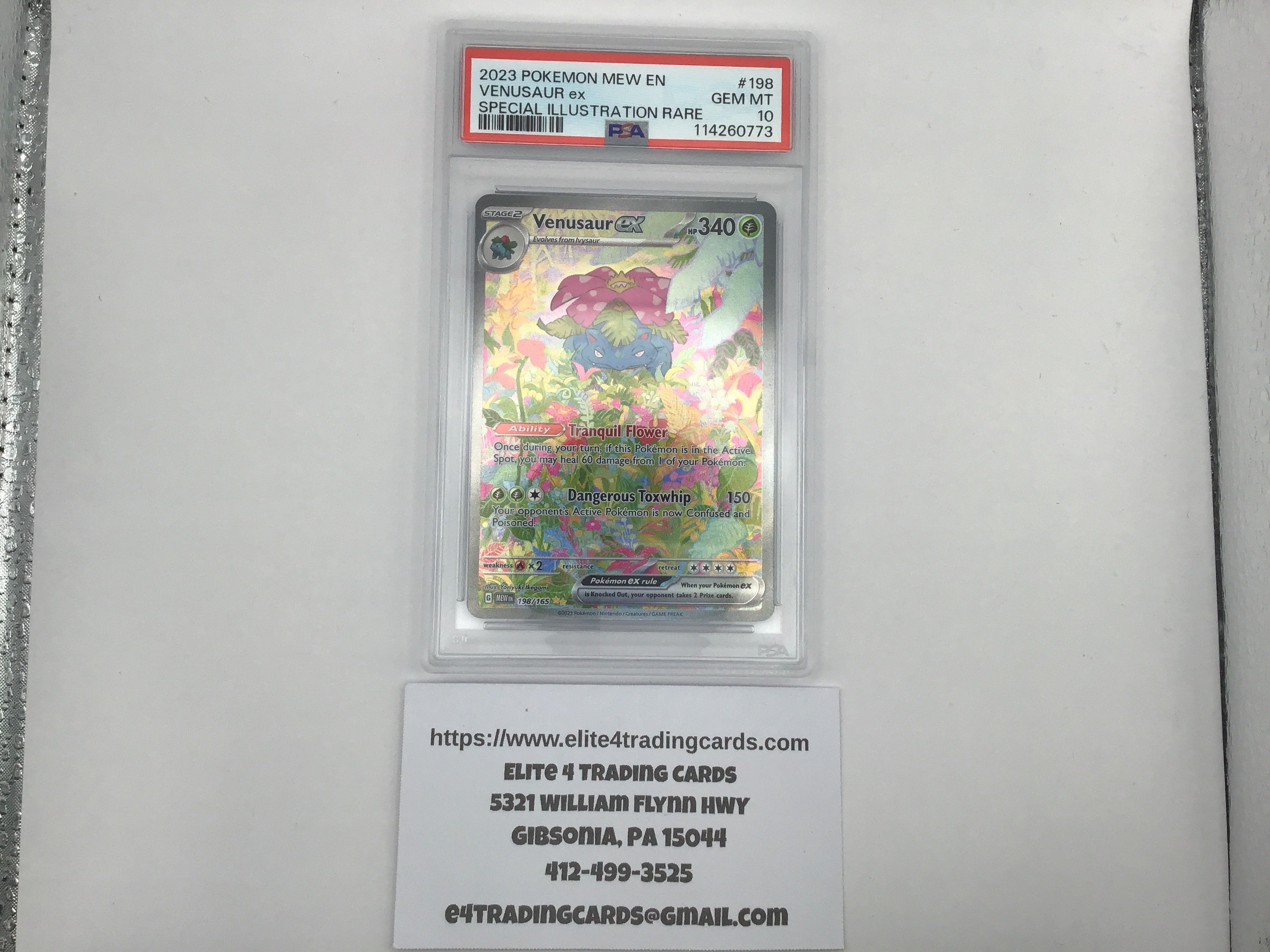 Venusaur ex #198 Pokemon Scarlet & Violet 151 (PSA 10)