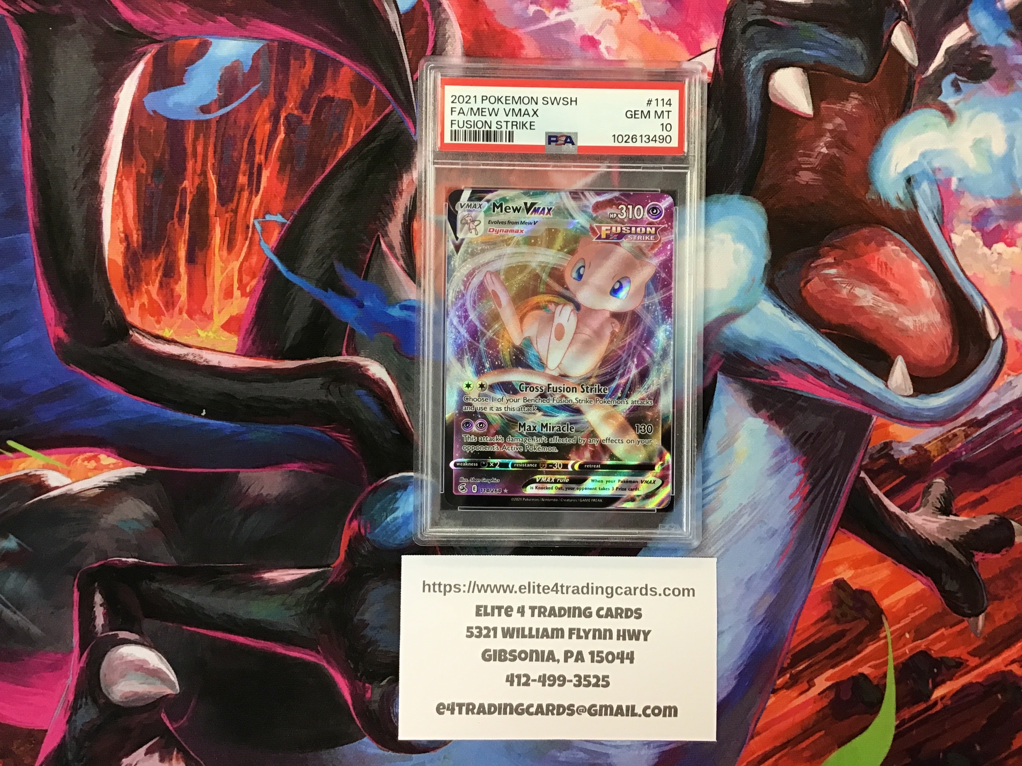 Mew VMAX #114 Pokemon Fusion Strike (PSA 10)