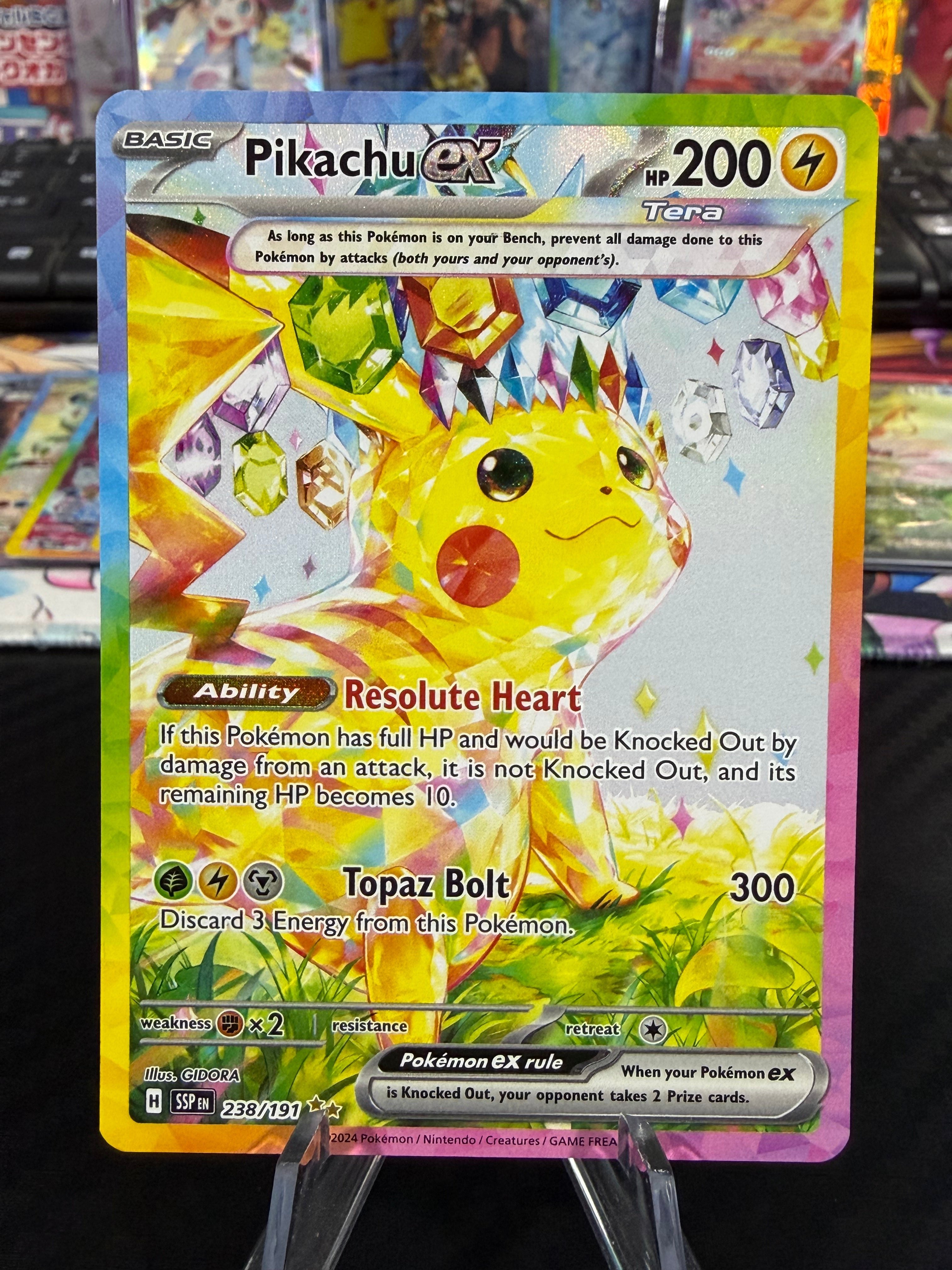 Pikachu Ex - 238/191 - Special Illustration Rare - Surging Sparks - NM