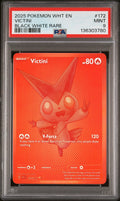 VICTINI BLACK WHITE RARE 2025 POKEMON WHT EN-WHITE FLARE PSA MINT 9