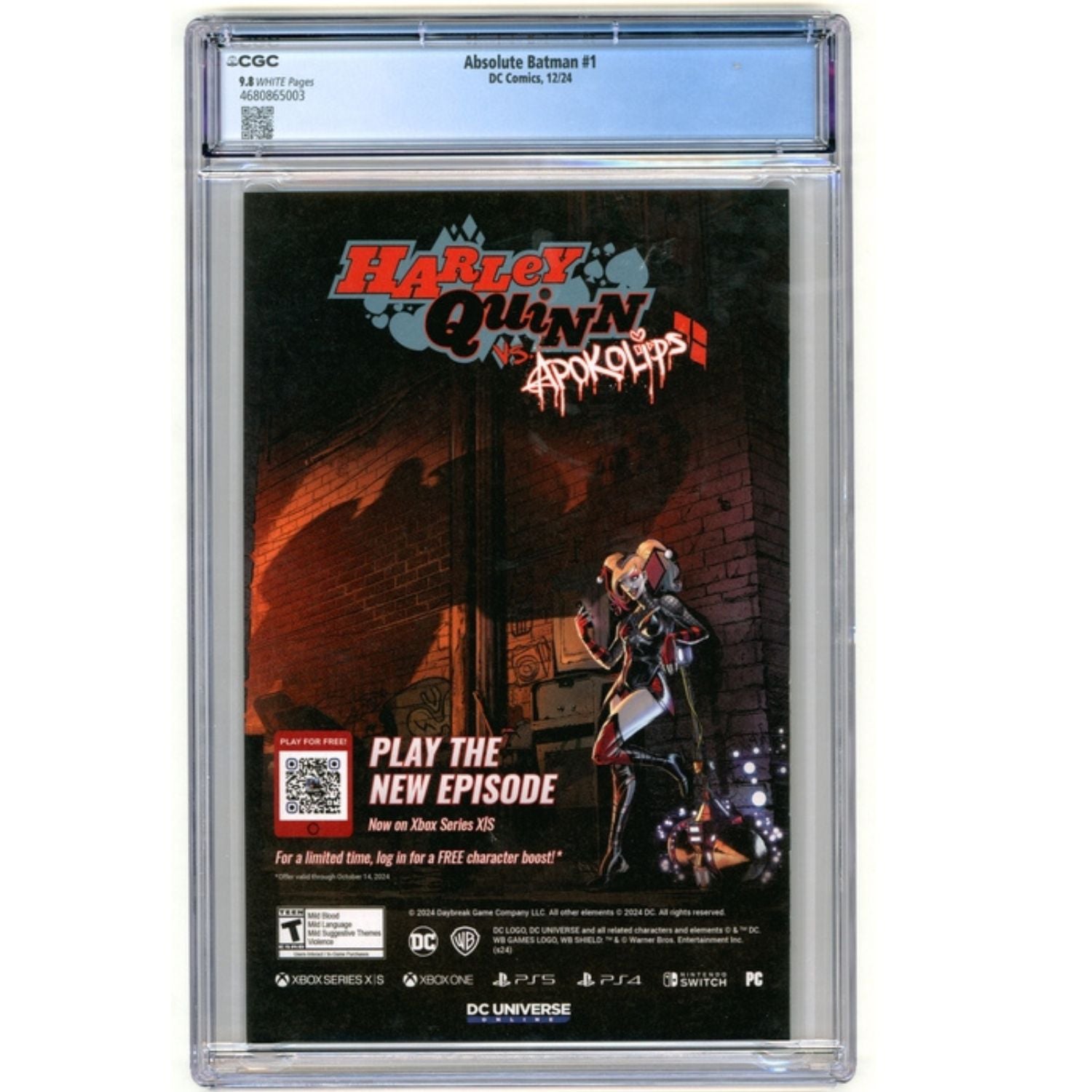 Absolute Batman: #1 [CGC 9.8 Nick Dragotta] 2024