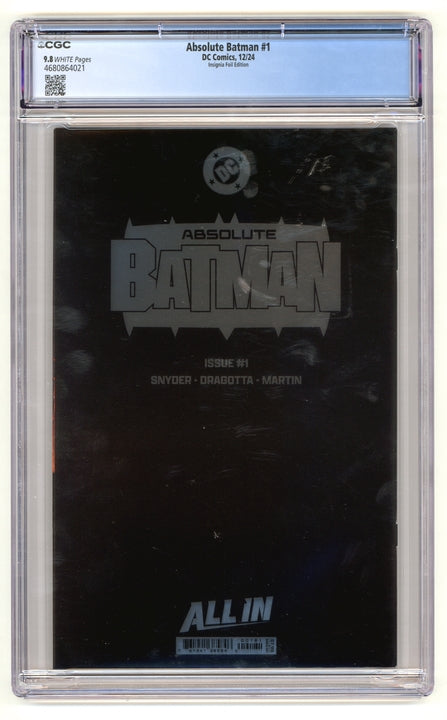 Absolute Batman: #1 [Logo Foil CGC 9.8 CVR E] 2024