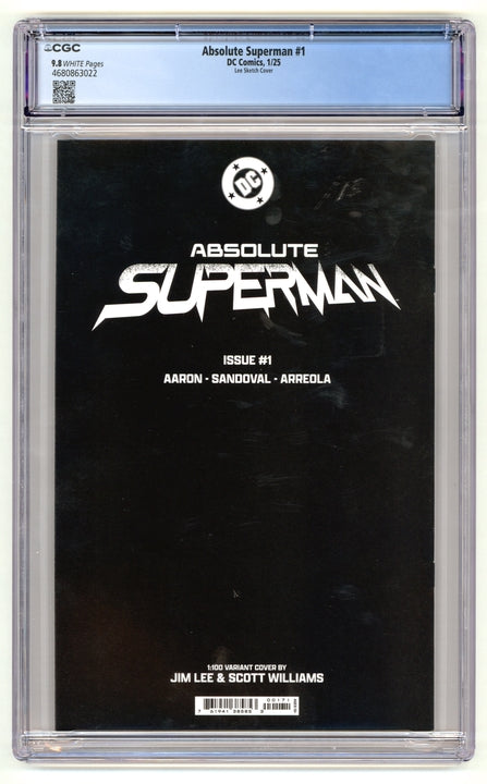 Absolute Superman: #1 [Jim Lee CGC 9.8 - 1:100] 2024