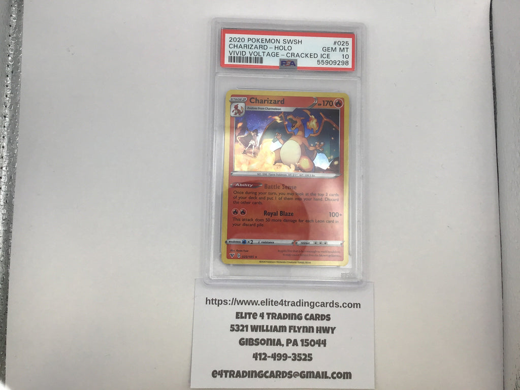 Charizard [Cracked Ice] #25 Pokemon Vivid Voltage (PSA 10)