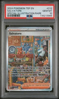 2024 POKEMON TEF EN-TEMPORAL FORCES #212 SALVATORE SPECIAL ILLUSTRATION RARE PSA 10